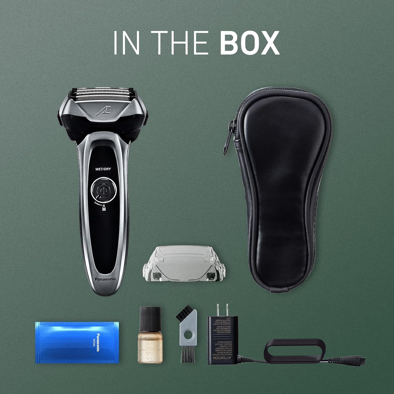 ARC5 Electric Razor for Men with Pop-Up Trimmer, Wet/Dry 5-Blade Electric Shaver with Intelligent Shave Sensor and Multi-Flex Pivoting Head – ES-LV65-S (Silver)